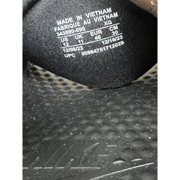 Nike Benassi 12 JDI Black/White Men Slides Sandal 343880090 - Picture 3 of 10